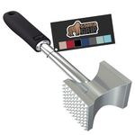 Gorilla Grip Heavy Duty Meat Tenderizer, Oversized Kitchen Mallet, Soft Grip Handle, Tool Maximizes Food Flavor, Spiked Side Tenderizes, Flat Smooth Flattens Steak, Pound Beef, Commercial Grade, Black