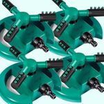 JAHAP CREATION® 360° Rotating Adjustable Garden Sprinkler | 3 Arms for Yard & Lawn Irrigation | Durable ABS Material, Coverage Up to 32 Feet | Perfect for Efficient Watering (Pack of 4)