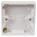 Pro Elec PE01009 1-Gang White Surface Mount Pattress Box 16mm