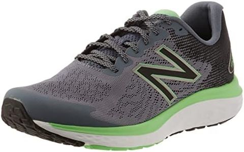 New Balance Men's Fresh Foam 680V7 Running Sneaker Shoes Ocean Grey/Black/Vibrant Spring 12