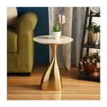 Decor de Masion Handcrafted Ernest Table (Gold) for Living Room Bedroom Home Decor Coffee Table Bedside Table and End Table (18 inch Height)