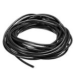 sourcing map 12 Gauge Silicone Wire 12AWG Electrical Wire Stranded Wire High-Temperature Hookup Wire Flexible Tinned Copper Wire Black 7.5m/24.6ft for Car Model Manipulator Electric Appliances