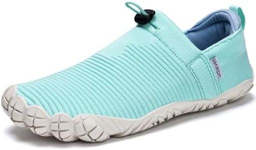 WateLves Water Shoes Womens Mens - Comfortable Lightweight Striped Pattern Barefoot Shoes for Beach Swim Pool Yoga Boating Water Aerobics(Mint Green,41)