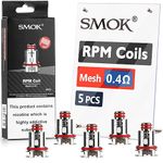 SMOK RPM Mesh Coil 0.4 ohm, RPM40 Coilhead (5pcs, No Nicotine) AMZ UK Edition with Exclusive Barcode