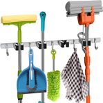 BAREPEPE 304 Stainless Steel Mop And Broom Holder Wall Mounted Stand Hard_Floor - Pack Of 1