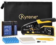 Kyrene Pass Through RJ45 Crimp Tool Kit Cat5 Cat5e Cat6 Crimping Tool Kit