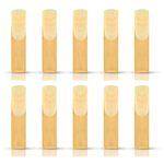 10pcs Alto Saxophone Reed 2.5, 2.8 x 0.6 Inch Clarinet Reeds Saxophone Gifts Musical Instrument Accessories for Alto Sax or Clarinet Soprano