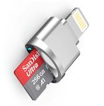 Micro SD Card Reader for iPhone iPad,[Apple MFi Certified] Lightning to Micro SD/TF Card Reader Viewer Adapter Memory Card Reading for iPhone 14/13/12/Pro/11/X/XR/Max/8 Support iOS 13 exFAT & FAT32