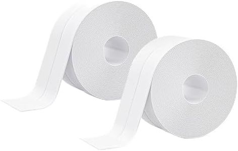SENKEI Caulk Strip, 2 Pack 1.5" x 10.5Ft Caulk Strip for Bathtub Self Adhesive Caulk Tape Caulking Sealing Tape for Kitchen Countertop,Sink,Bathroom,Toilet,and Bathtub Floor Wall Edge Protector