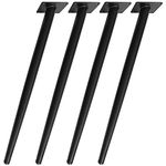 WUZMING 4 Pack Metal Table Legs, 400-700mm Oblique Tapered Legs, Furniture Replacement Legs Anti-skid Mute For Tea Table, Chair And Dressing Table (Color : Black, Size : 700mm)