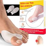 Gel Big Toe Bunion Guards & Toe Spreaders Bunion Pads- Big Toe Separator Cushion Straightener - Gel Toe Spacers, Protectors, Correctors - Non toxic (MAX)