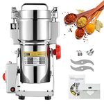 CGOLDENWALL 300g Open-Cover-Stop Protection 1500W Electric Grain Grinder 28000RPM Superfine Mill for Herb/Spice/Nut/Cereal 30s Speedy Grinding with Overload Protection& 5min Timer& Commercial Motor CE