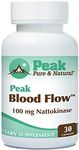 Peak Pure & Natural Peak Blood Flow - Nattokinase Supplement - Healthy Blood Circulation Supplements for Adults | 100mg - 30 Capsules