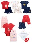 Peek A Boo Rupa Premium Clothing Gift Set for New Born Baby Boy, 7-9 Months, Pack of 10