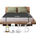 ELECTRAWAVE Grounding Mattress Cover Pad, Queen Size Earth Connected Conductive Carbon Leatherette Grounding Sheets for Better Sleep, Relieve Pain, Reduce Inflamation, Black