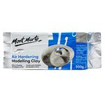 Mont Marte Air Hardening Modelling Clay Premium 500g (1.1lb) Grey, Dries in Approx 24hrs, Easy to Smooth and Knead, Ideal for a Variety of Beginner to Professional Sculpting Projects.