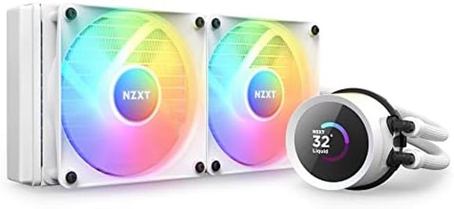 NZXT Kraken 240 RGB AIO Liquid Cooler with LCD Display, 240 mm Size, White