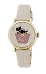 RADLEY Border Watch with Cream Leather Strap Gold Casing Analogue Display Leather Watch for Women