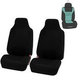 FH Group Car Seat Covers High Back Classic Cloth Front Pair Set with Gift, Easy to Install - Universal Fit for Cars, Trucks & SUVs (Black) FB102102