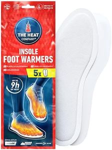 THE HEAT COMPANY Insole Foot Warmers - 5 Pairs – 9h of Extra Warmth - Instant Heat - Air Activated Heated Insoles - Purely Natural - Toe Warmers & Foot Warmers for Feet for Men and Women - Medium