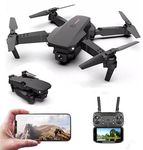 Lutos Foldable Toy Drone with HQ WiFi Camera Remote Control for Kids Quadcopter with Gesture Selfie, Flips Bounce Mode, App One Key Headless Mode functionality (Black colour)