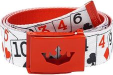 Meister Player Golf Webbing Belt - Adjustable & Reversible - Stacked Deck