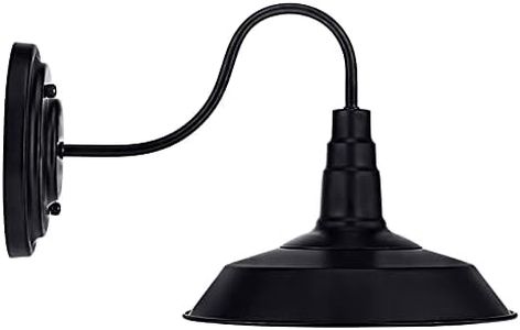 Lightess Black Wall Sconces Lighting Gooseneck Industrial Barn Lights Vintage Farmhouse Wall Lamp, CY-8