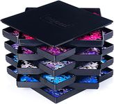 8 Puzzle Sorting Trays with Lid 8" x 8" - Jigsaw Puzzle Accessories Black Background Makes Pieces Stand Out to Better Sort Patterns, Shapes and Colors | for Puzzles Up to 1500 Pieces