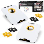 Wild Sports NFL Pittsburgh Steelers Pro Football All-Weather Cornhole Set - Travel Bean Bag Toss Set Includes 8 Bean Bags