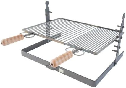 BISTECCHIERA GRATICOLA CON BASE APPOGGIO E ALTEZZA REGOLABILE CM 50x37, Metallo