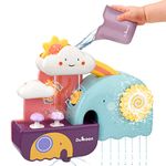 TI-TOO Baby Bath Toys, Kid Bathtub Toy 6 Months Plus Waterfall Water Station with Suction Cups, Kids Shower Baby Bath Toys for 1 2 3 4 5 Years Old Girls Boys Toddlers Kids Children Gift Toys Set