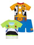 Disney Toy Story Boys Swim Set 3 Piece | Woody and Buzz Lightyear Swimming Costume for Boys | Childrens Swimwear | Blue 5-6 Years