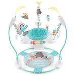 COSTWAY Baby Jumper, Height Adjustable Infant Activity Center with 360° Rotary Seat, Music, Lights, Removable Foot Pad, Interactive Toys, for Ages 6 Months +