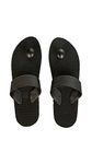 Fischer - Men's Rubber Slipper with Accupressure Sole (Black, numeric_7)