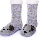 Women Winter Socks Knit Anti-Slip Sweat Warm Cute Cartoon Animals Fuzzy Home Slipper Socks (Dog)