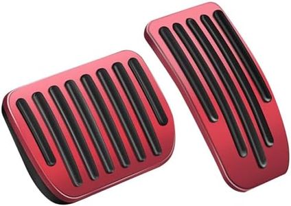 H3JANG Foot Pedal Pad Replacement Anti Slip Aluminum Pedal Covers Compatible with Tesla Model 3 Model Y (Red)