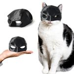 Bat Mask for Cats Halloween Cat Bat Funny Cosplay Hat Costumes for Cats Cosplay Pet Apparel Bat Mask (Black-Large)