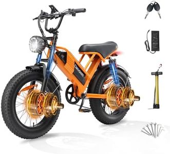 Electric Bike for Adults, Up to 80/110KM Range & 45KM/H Speed, 1000W/2000W Peak Motor 7 Speed Gearing with All-Terrain 4.0" Fat Tires E Bike, Electric Dirt Bike, Full Suspension City Bicycles Outdoor