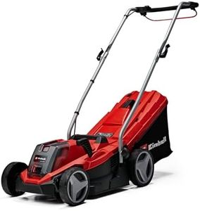Einhell GE-CM 18/33 Li - Kit (1x4,0Ah) Tagliaerba a batteria Power X-Change (18 V, 4,0 Ah, taglio 33 cm, raccolta 30 L, ruote ant. 150 mm, post. 180 mm, incl. batteria da 4 Ah e caricabatteria)