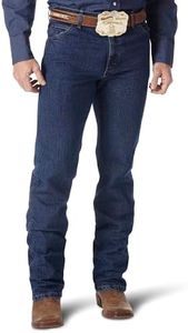 Wrangler Men's Premium Performance Cowboy Cut Regular Jean, Mid Stone, 36W x 32L