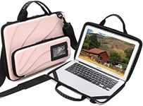 Laptop Case for 13-14 Inch Macbook Pro Air Chromebook HP Lenovo Work-in Notebook Computer Hard Shell Laptop Bag for Men Women with Pouch and Shoulder Strap (Pink, 13-14 inch laptop case)