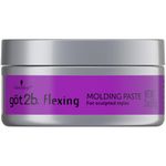 Got2b Flexing Molding Paste for Sculpted Hair Styles, 57g, Low Shine, Medium Hold Paste, for Short to Medium Length Hair