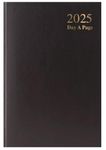 2025 A5 Diary Page per Day Black