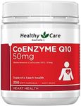 Healthy Care CoEnzyme Q10 - Heart Health & Energy Boosting Supplement - Premium Quality Dietary Supplement - 200 Capsules - 50 mg