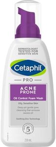 Cetaphil Pro Acne Prone Oil Control Foam Wash 236ml, Deep Cleansing formula, Excess Oil Removal, For Acne Prone Skin, Soap-free, Hypoallergenic, Non-Acnegenic & Non-Comedogenic, Dermatologist Tested