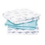 aden + anais 100% Cotton Muslin Musy Squares, Multi-use Baby Cloths for Girls & Boys, 70x70cm, Ideal Newborn & Infant Nursing Set, Perfect Shower Gifts, 3 Pack, Now + Zen 70x70 cm (2 Count)