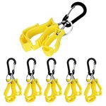 6 Pieces glove clips for work Glove Holder Clip, Construction Worker for Glasses Helmets Glove Grabber Clip, Golf glove holder for duty belt (Yellow)