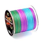 327 Yards (300m) Fishing Line, 4 Strands Stronger Multifilament PE Braid Wire, Braided Fishing Line Abrasion Resistant Superline Zero Stretch, 0.3mm Diameter, 40IB (Colors)