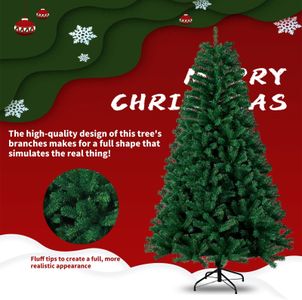7FT Pre-Lit Christmas Tree – Artificial Pine with LED Lights