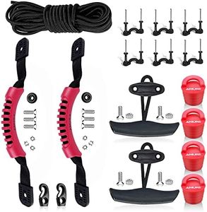 Kayak Carry Handles Kayak Accessory Kayak Scupper Plug kayak handles replacement and T-Handle with 8 Feet Bungee Cord Tri-Grip Rivet Pad Eyes Kit Kayak Parts for Lifetime,Ocean,Emotion Canoe Boat